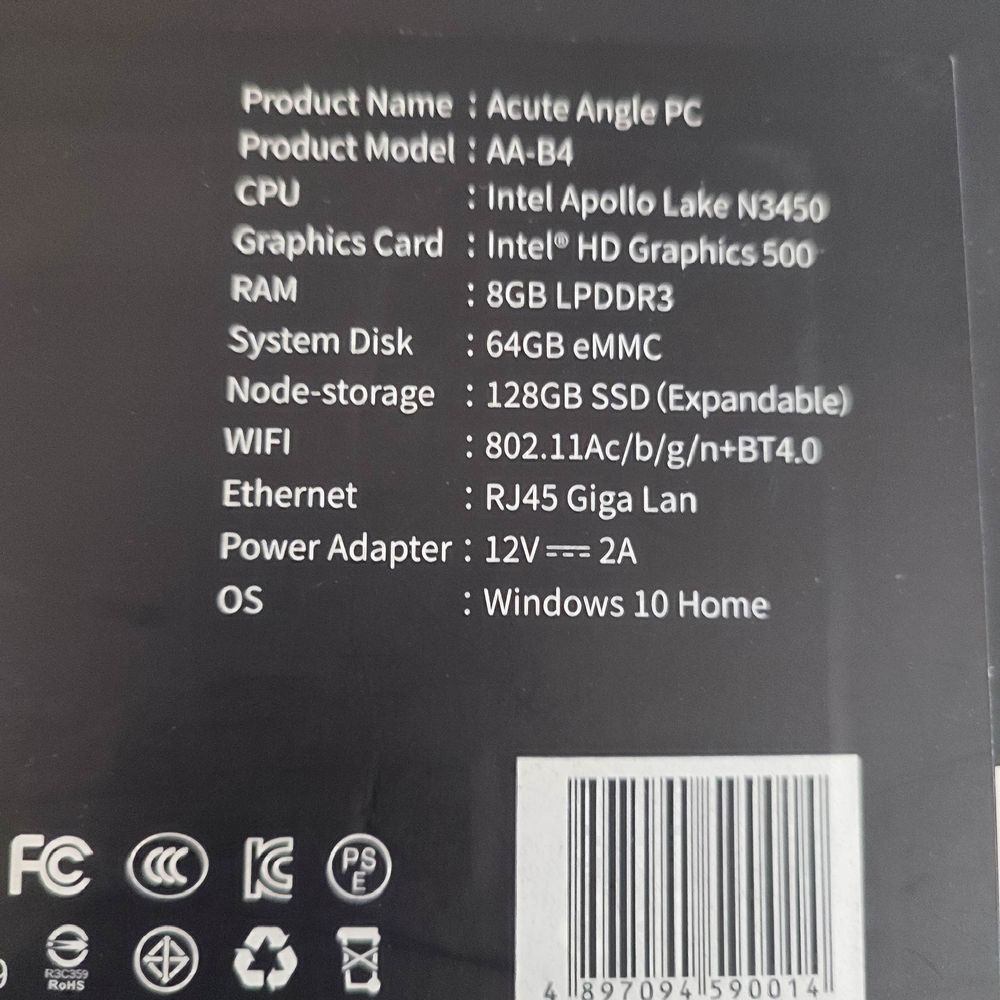 Petit Pc Intel Windows 11 8Go Ssd Nvme M.2 128Go Matériel informatique