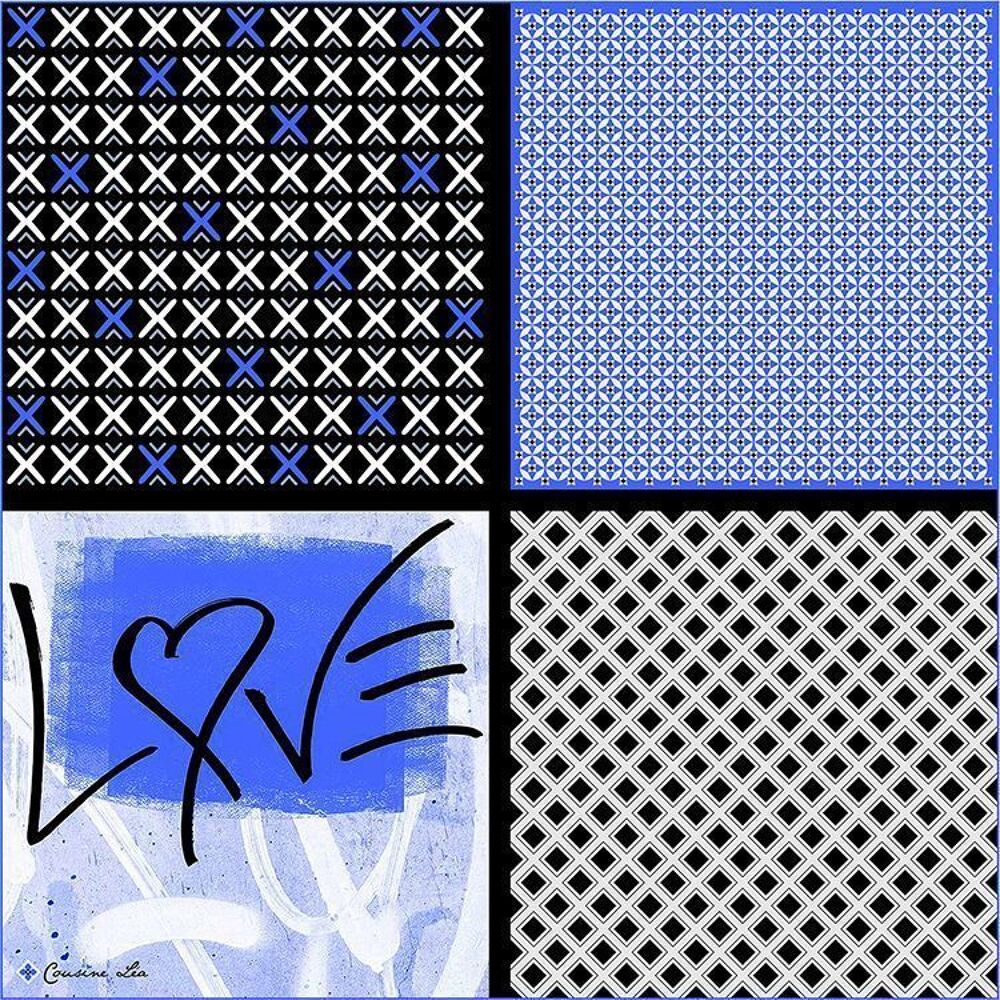 Foulard Bleu - Mod&egrave;le LOVE - NEUF, jamais port&eacute; Vêtements