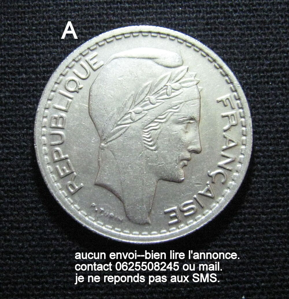 5 pieces de monnaie FRANCE. 