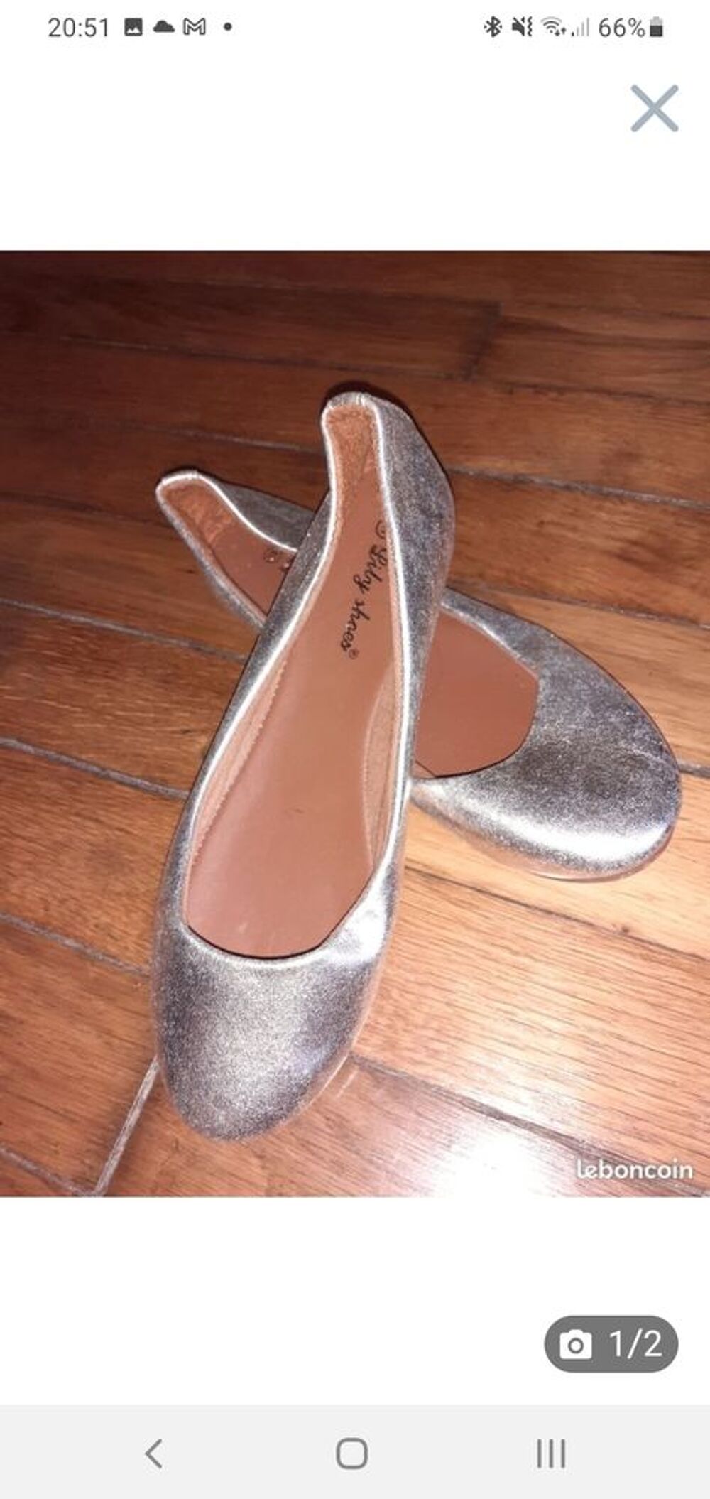ballerines dor&eacute; port&eacute; 1 fois 39 Chaussures