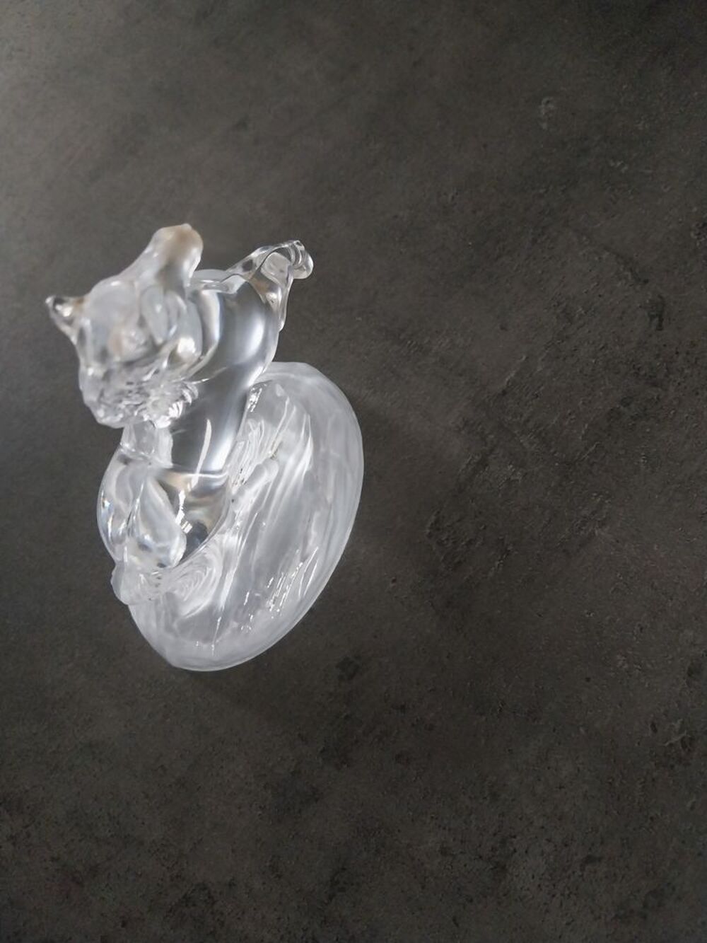 Figurine en cristal d'Arques un cheval un presse-papier vint Décoration