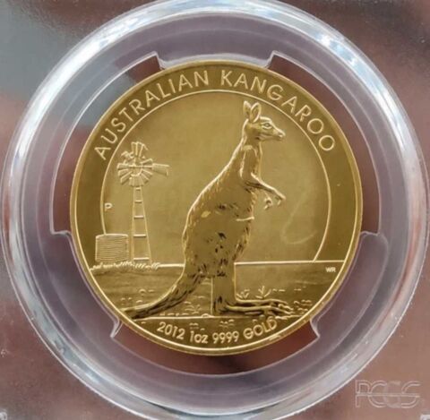 1 0z OR Kangourou Australie 2012 - PCGS MS69 -Or 999,9 Paris 1 (75)