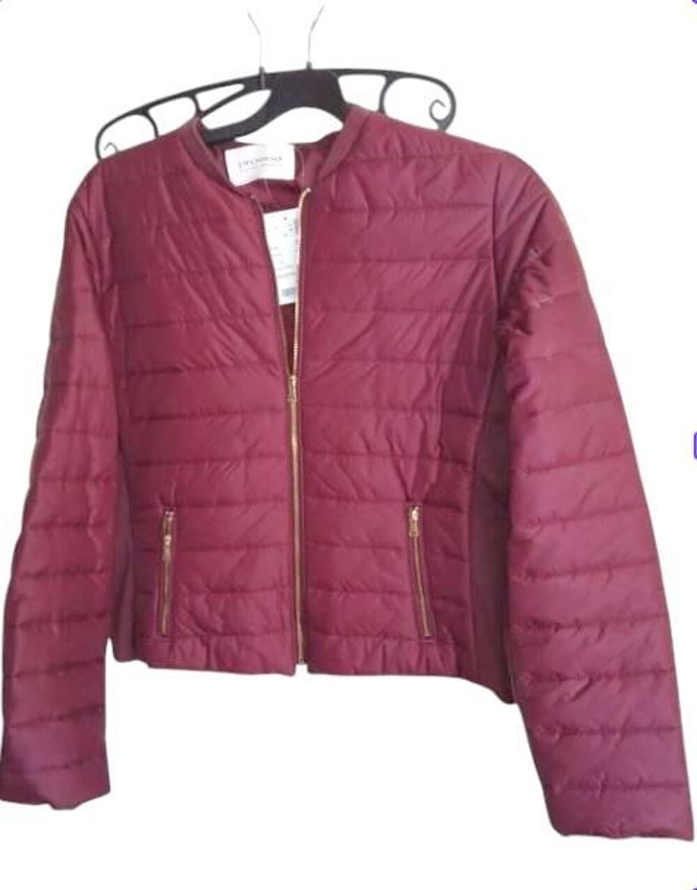 Doudoune femme l&eacute;g&egrave;re - Blouson bordeaux taille 44 promod Vêtements