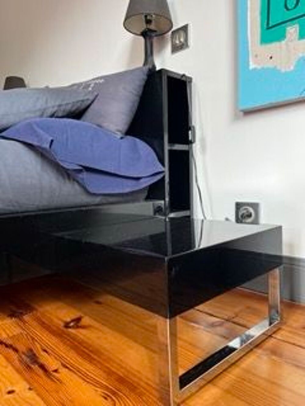 Lit avec t&ecirc;te de lit et console Meubles