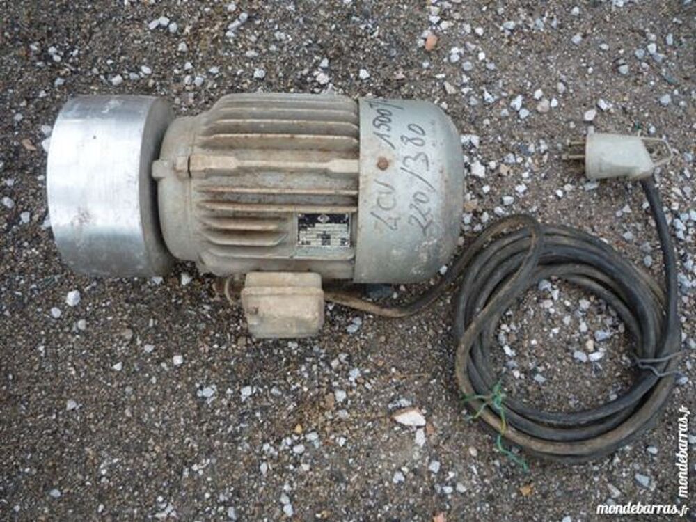 Moteur machine outil 4 CV/1500 tour minute 220 380 Bricolage