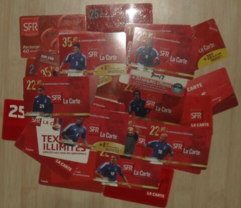 Lot de 28 recharges t�l�phoniques SFR 30 Montreuil (93)