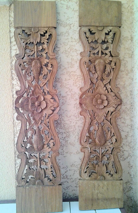 Planche sculpte en bois d'Indonsie 25 La Runion (97)