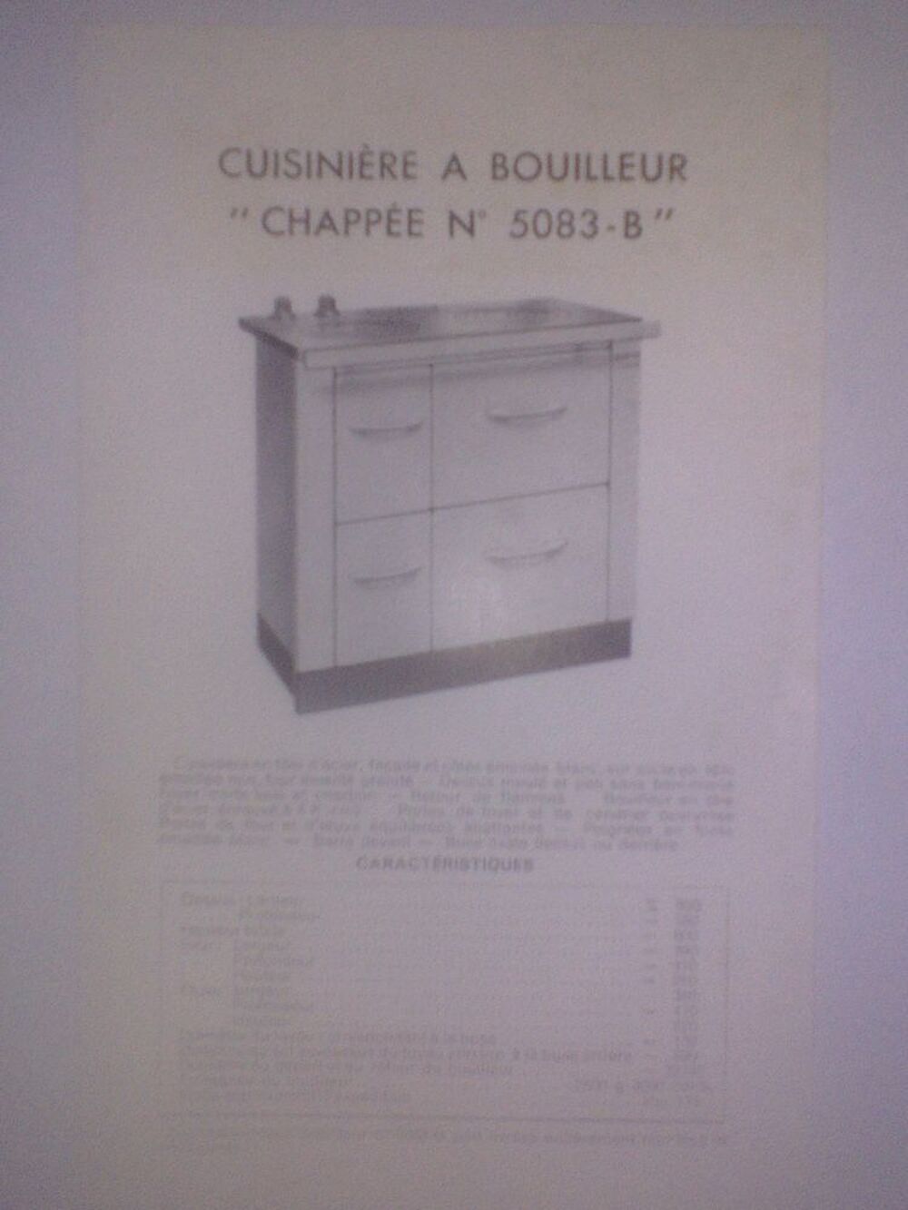 Pub Chapp&eacute;e Cuisini&egrave;re &agrave; bouilleur G&eacute;n&eacute;ale de fonderie Paris 