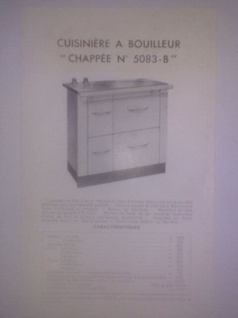 Pub Chappée Cuisinière à bouilleur Généale de fonderie Paris 7 Nérac (47)