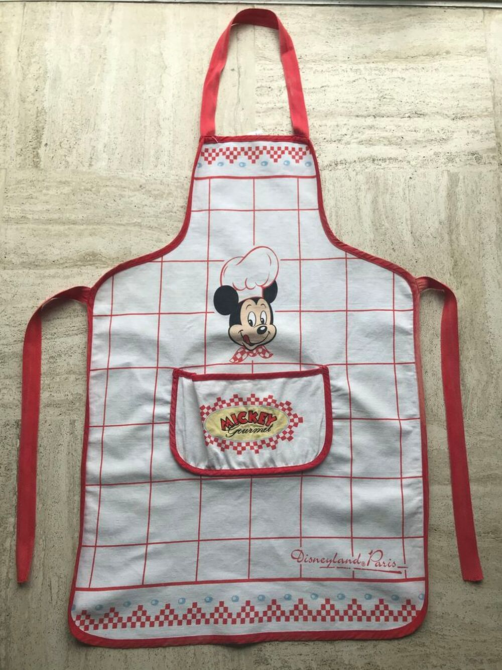 Tablier de cuisine Mickey rouge et beige Jeux / jouets