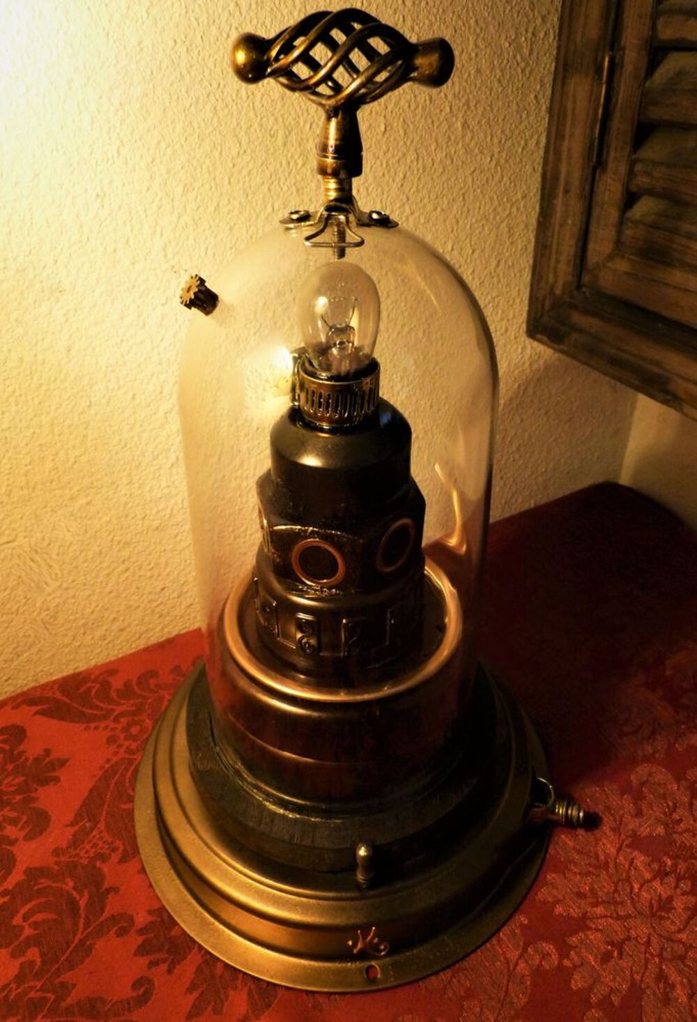 Globes de Curiosit&eacute;s "STEAMARIUM &amp; OLD CURIOSITY" Steampunk Décoration