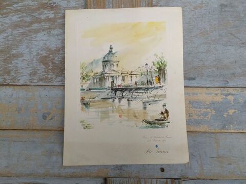 
Menu Air France Vol Paris Baranquilla 1954 Pont des Arts 0 Loches (37)