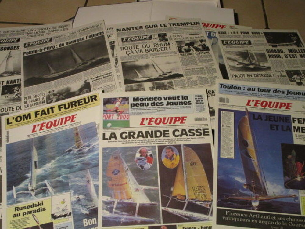 COFFRET ROUTE DU RHUM"LES UNES JOURNAL EQUIPE" 