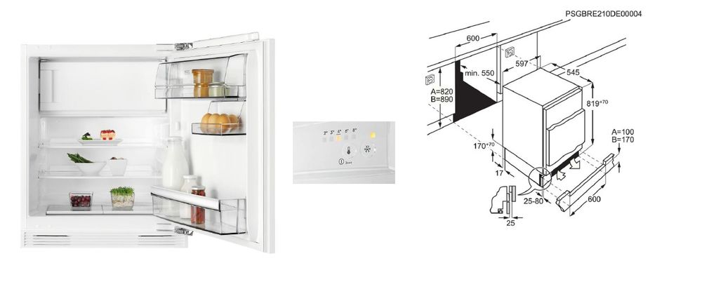 Frigo encastrable sous plan de travail AEG NEUF, dans carton Electroménager