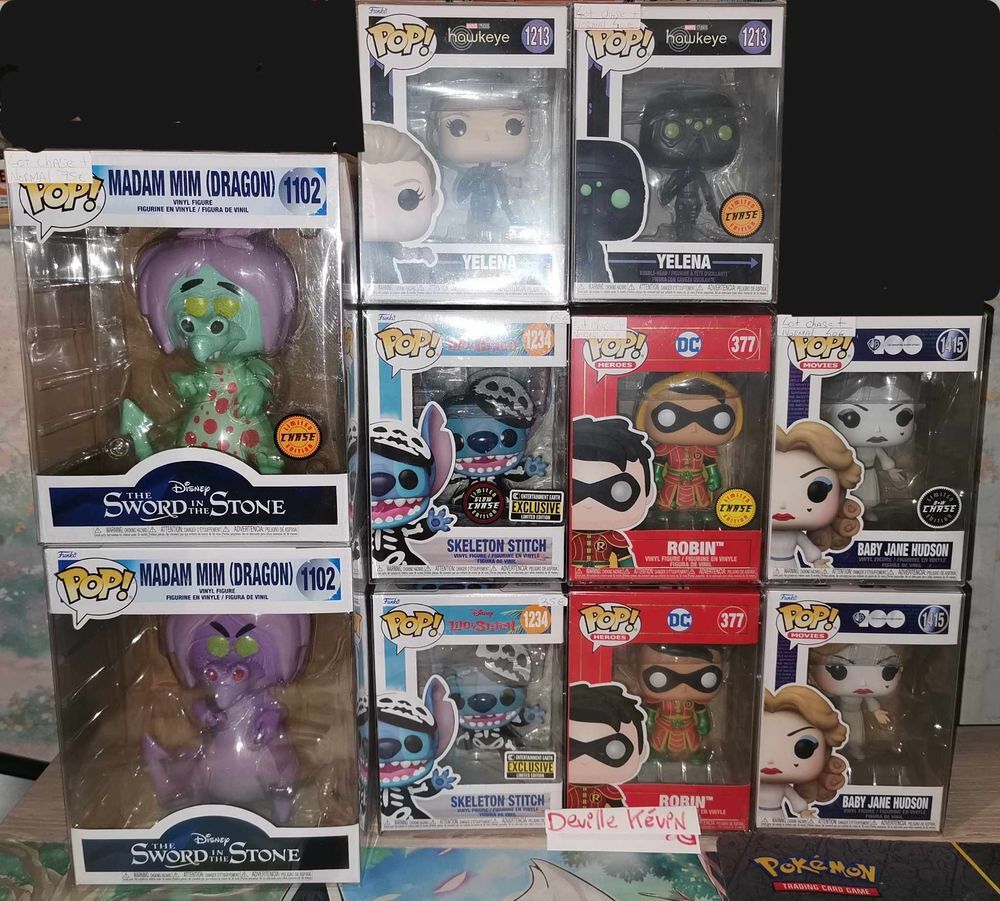 Lot 2 Figurines Funko Pop (1Chase+1Normal) Disney / Dc Etc Jeux / jouets