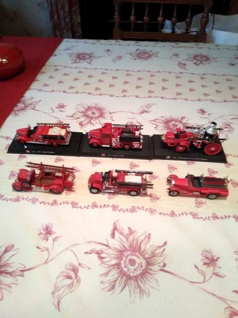 Lot de 6 camions de pompiers die cast 1/43 sans les bo&icirc;tes : Solido... 