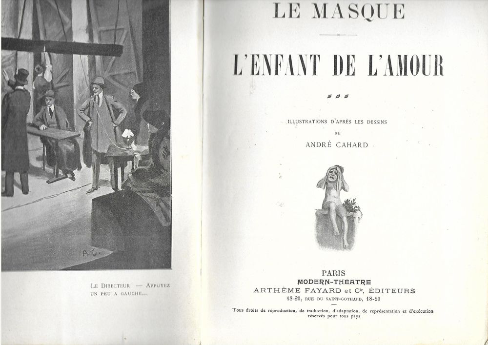 Livre , Le Masque et l'enfant de l'amour , Henry Bataille Livres et BD
