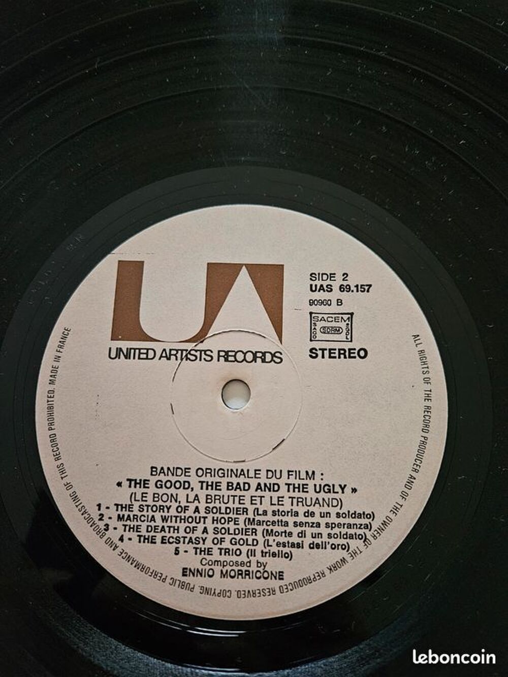 Vinyle 33t ?Le Bon, La Brute et Le Truand? (United Artists, CD et vinyles