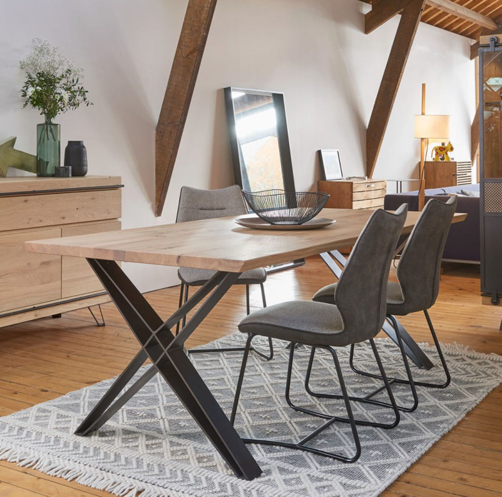 Table &agrave; manger en bois massif - neuf Meubles