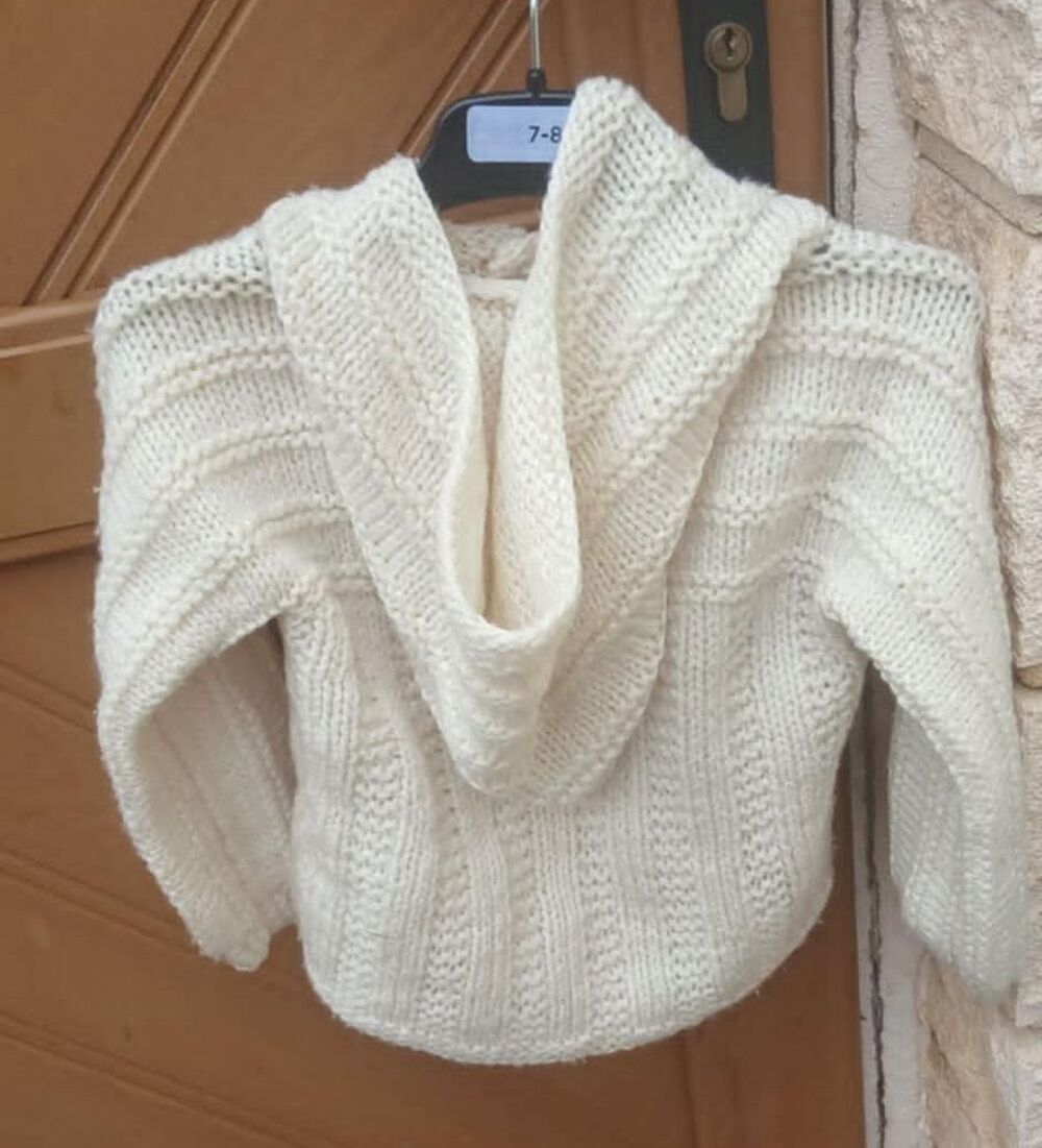 Veste &agrave; Capuche pour B&eacute;b&eacute; Gar&ccedil;on 23 mois Tricot&eacute;e &agrave; la main Pu�riculture