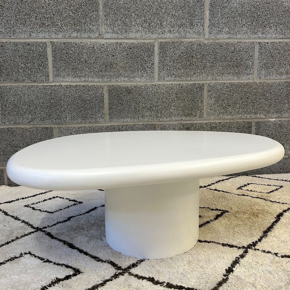 Table basse organique en fibre de ciment L80 Meubles