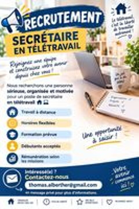   SECRÉTAIRE EN TÉLÉTRAVAIL
