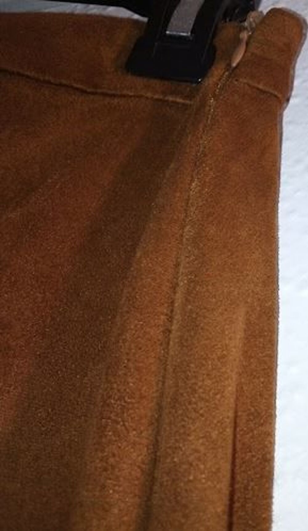 Jupe courte unie coloris camel Vêtements