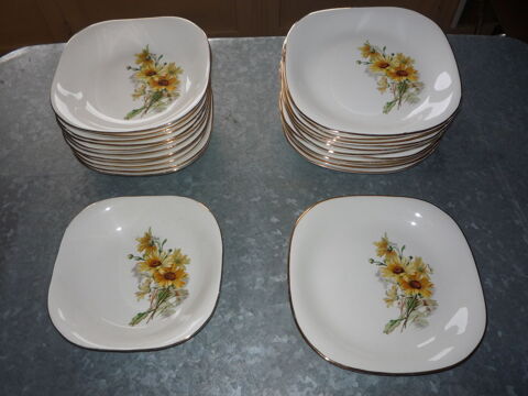 Service de table Gien France Fleurs jaunes marguerite 85 Castres (81)