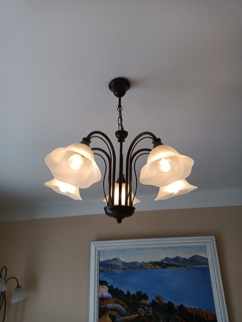 Lustre &agrave; 5 lampes Décoration