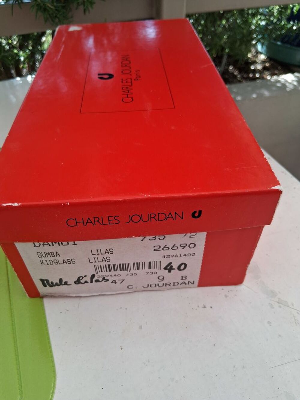 mules Charles JOURDAN taille 40 &eacute;tat neuf en cuir d'autruche Chaussures