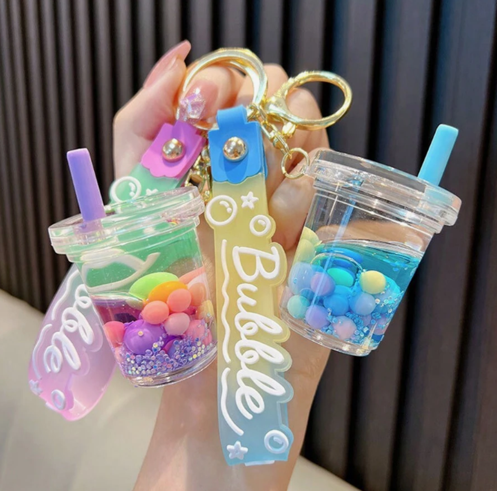 Porte-cl&eacute; Bubble th&eacute; tea japon manga kawaii anime mode d&eacute;co 