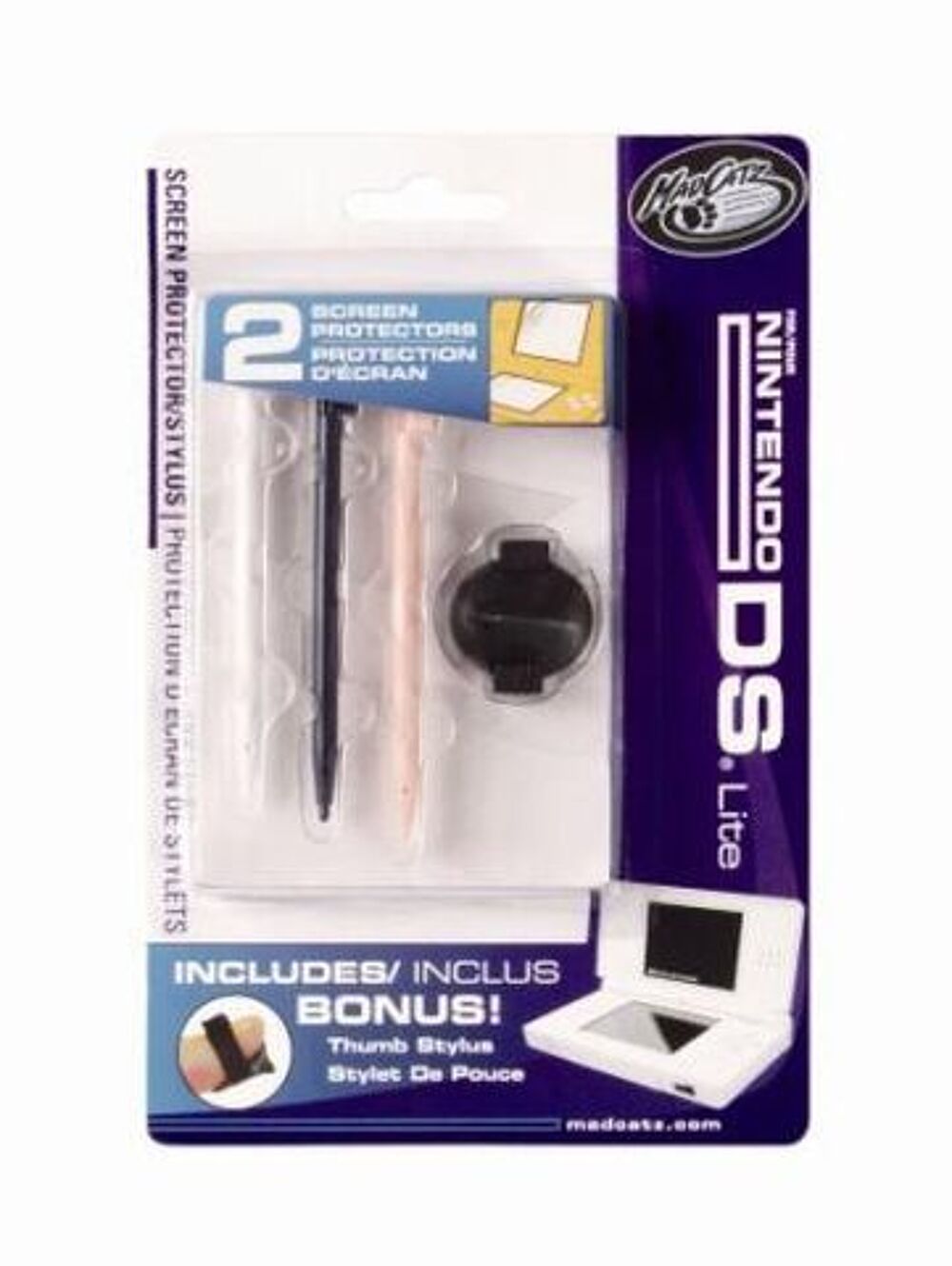 Pack Stylus Ds Lite Madcatz : stylet / protection &eacute;cran Consoles et jeux vidéos