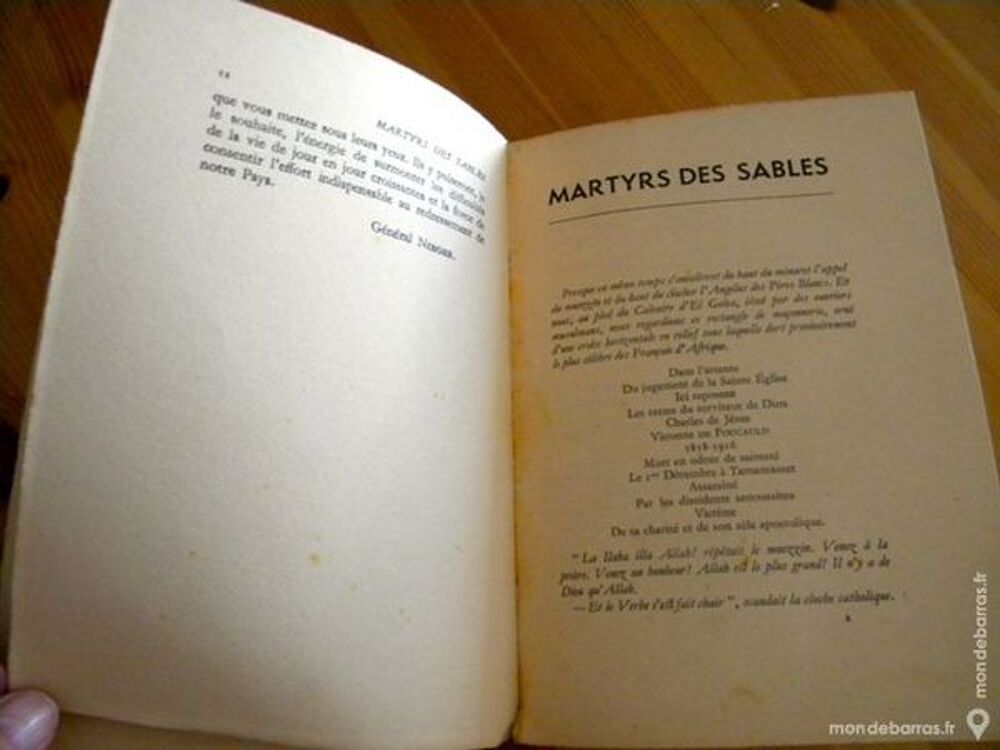 Martyrs des Sables de Joseph Th&eacute;rol - 1942 Livres et BD