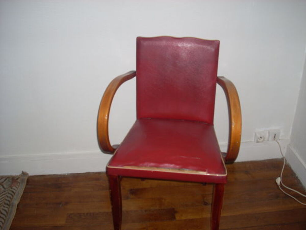 4. FAUTEUIL CUIR ANCIEN 200€ les 4 Meubles