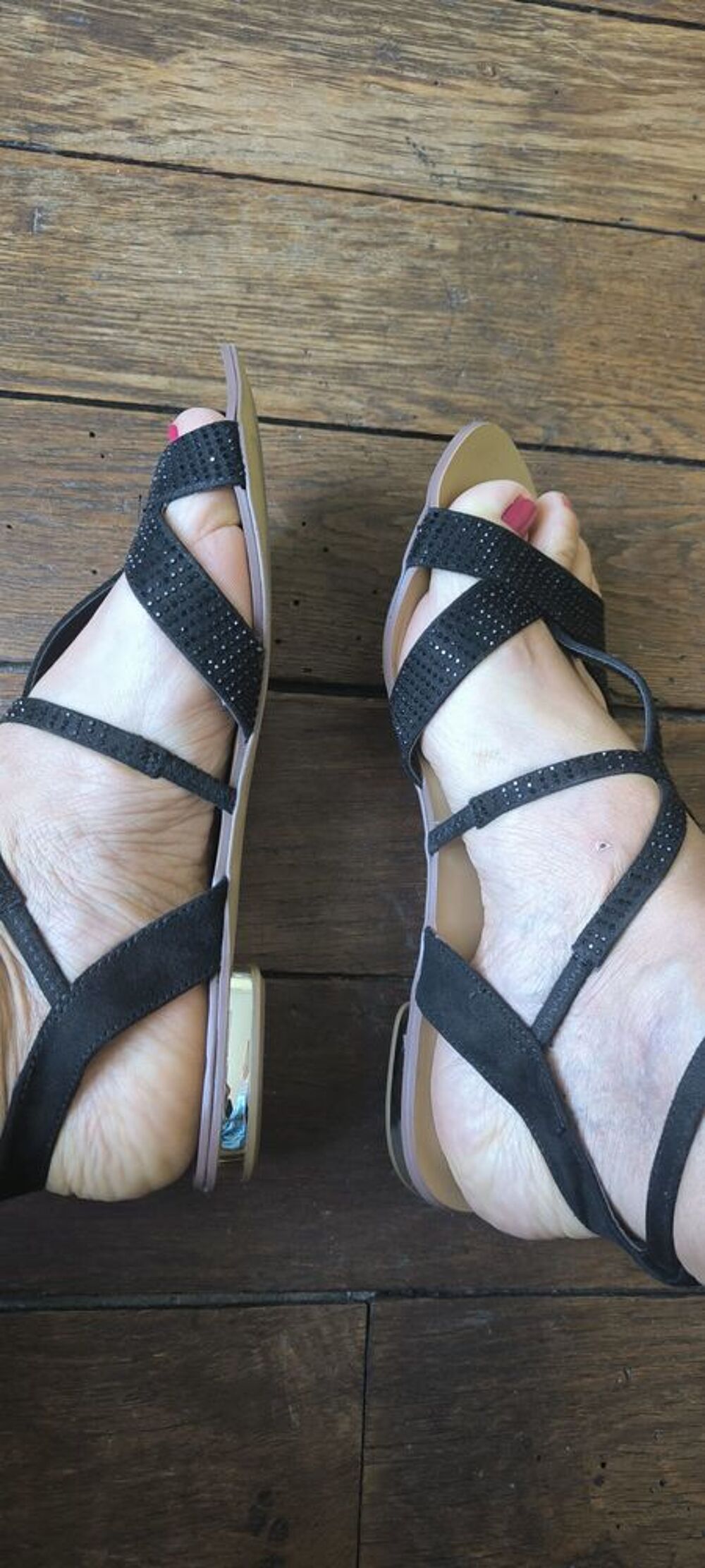 Sandales noires San Marina Chaussures