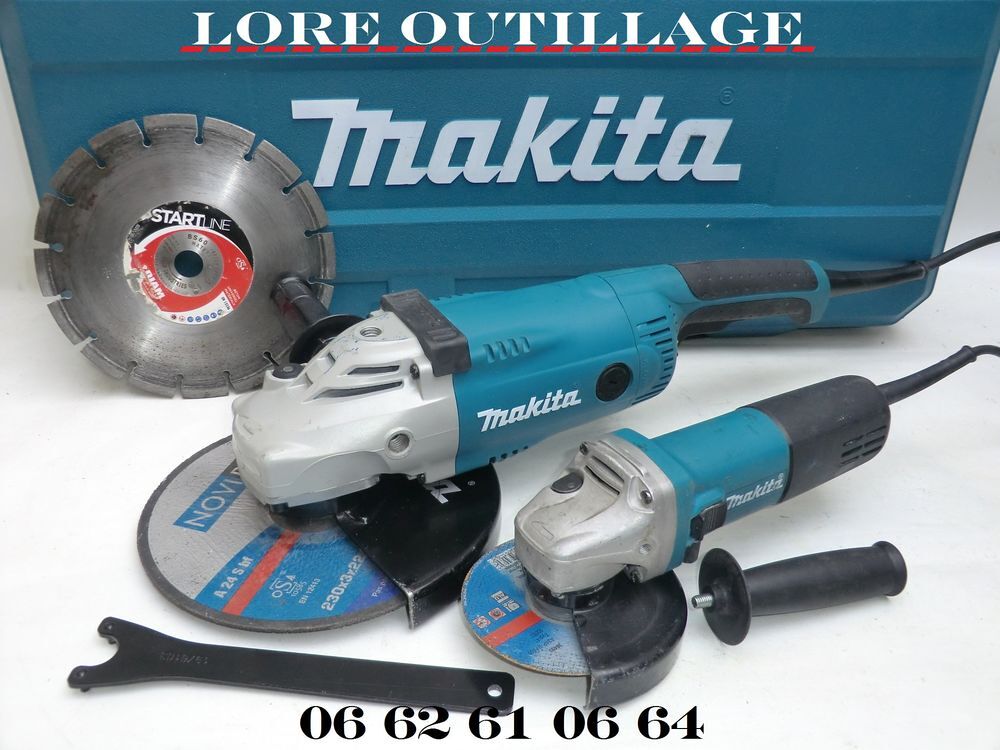 MAKITA GA9020 + 9558HNR - Meuleuse Bricolage