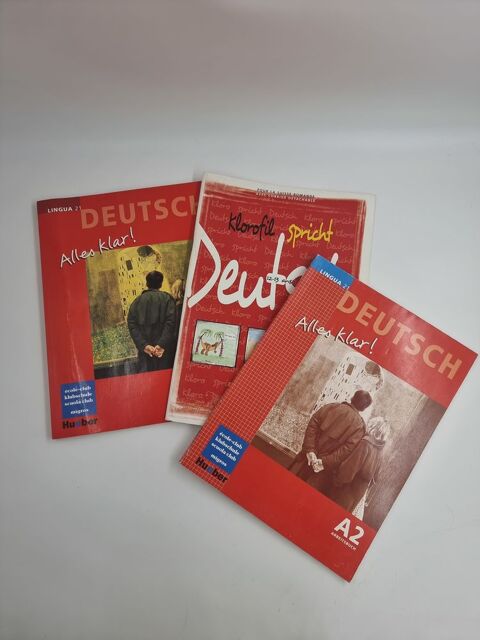 Lot de 3 livres ou manuels d'apprentissage d'allemand 2 Vulbens (74)