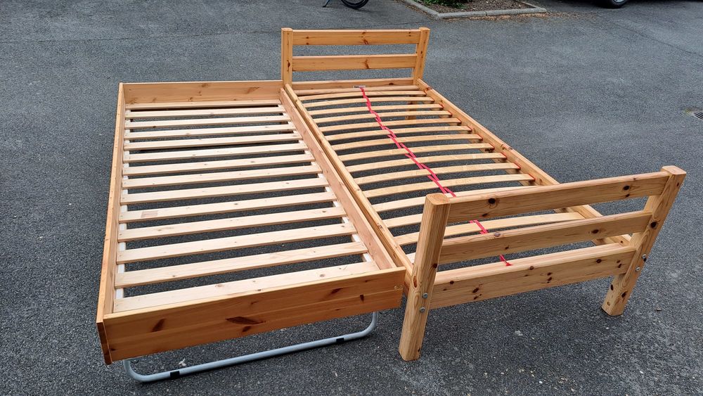 Un lit simple Flexa et son lit gigogne 90x200 Meubles