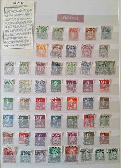 Série de timbres de collection de Norvège 60 Gap (05)