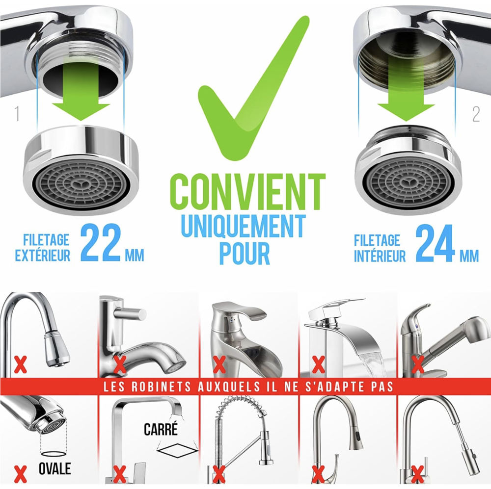 Filtre &agrave; Eau pour Robinet de Cuisine/Purificateur - GEYSER Cuisine