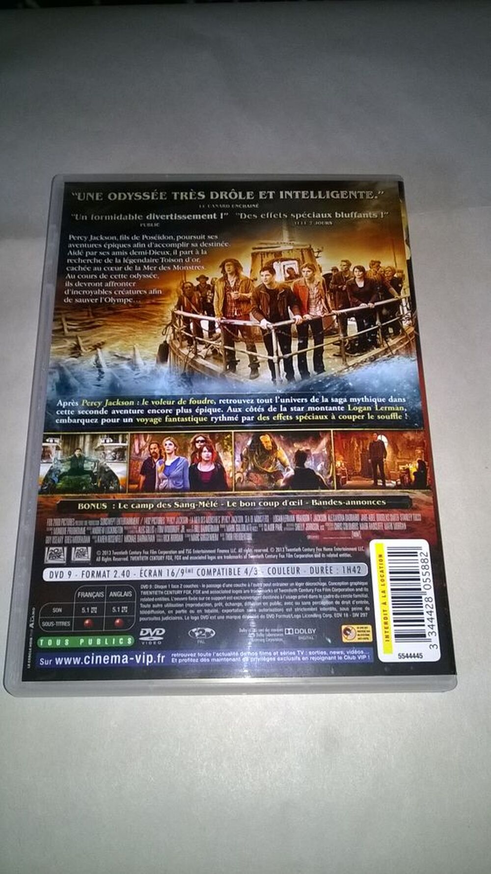 DVD Percy Jackson
La mer des monstres
2013
Excellent etat DVD et blu-ray
