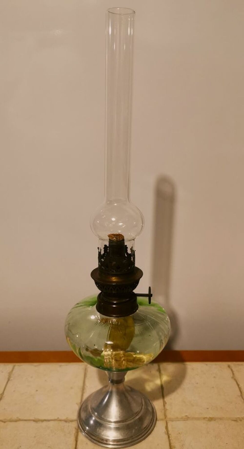 Petite lampe &agrave; p&eacute;trole H46cm Dcoration