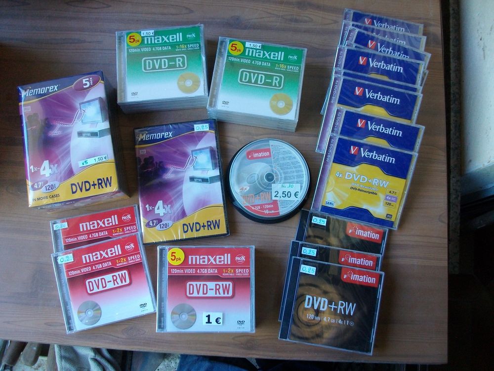 divers Packs de DVD-R et DVD-RW- Neufs DVD et blu-ray