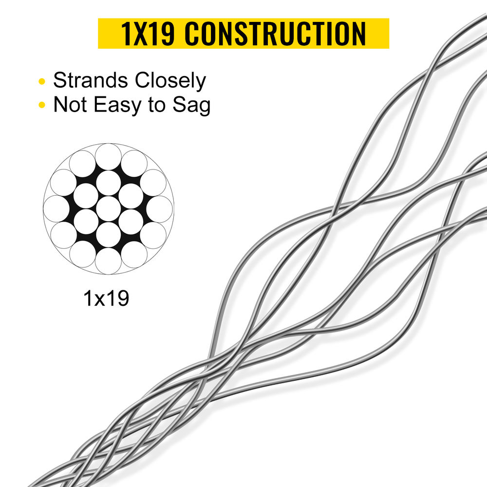 Bobine cable inox 300m diam 3,2mm Bricolage