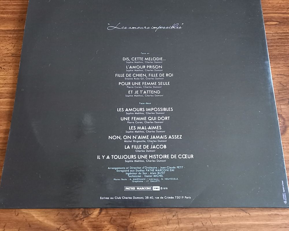 Disque 33 tours CHARLES DUMONT CD et vinyles