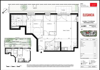  Appartement � vendre 3 pi�ces 60 m�