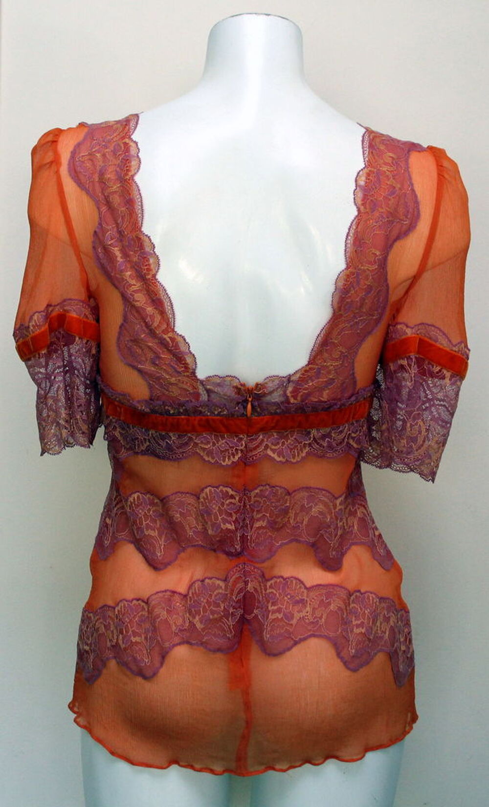 Top mousseline et dentelle DOLCE &amp; GABBANA T.38 Fr Vêtements