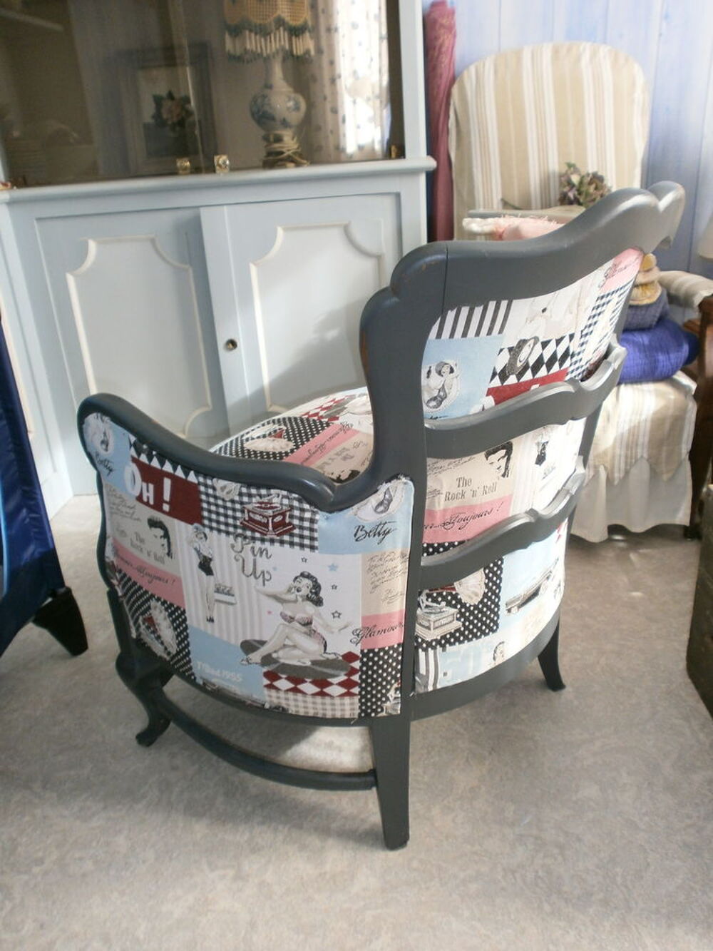 Fauteuil ancien relook&eacute; Meubles