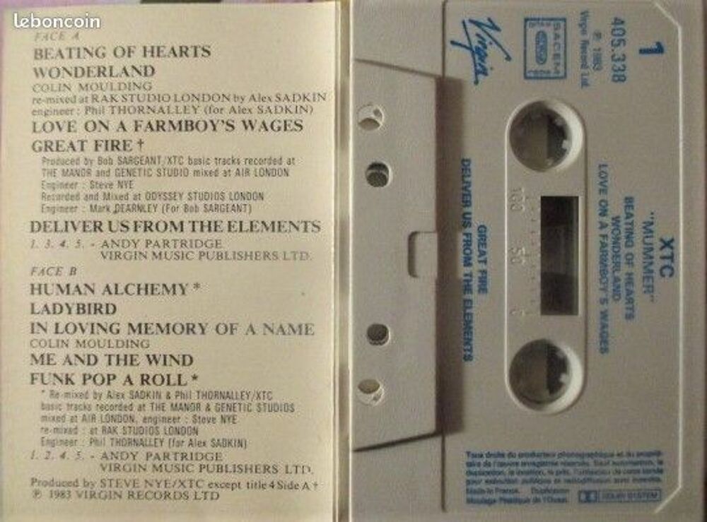Cassette audio XTC CD et vinyles