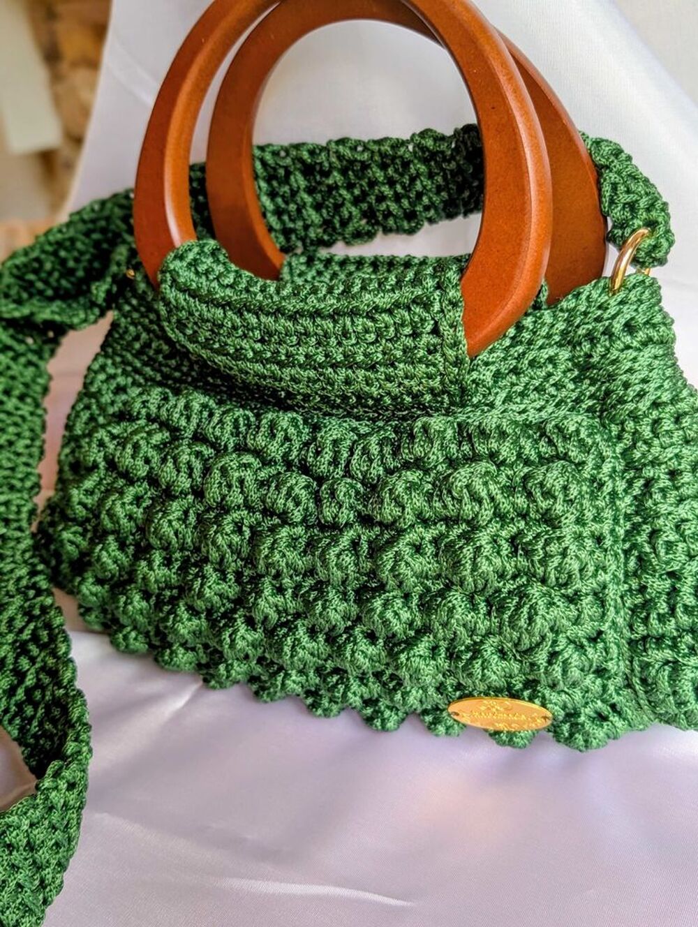 Magnifique sac boh&egrave;me crochet fait main Maroquinerie